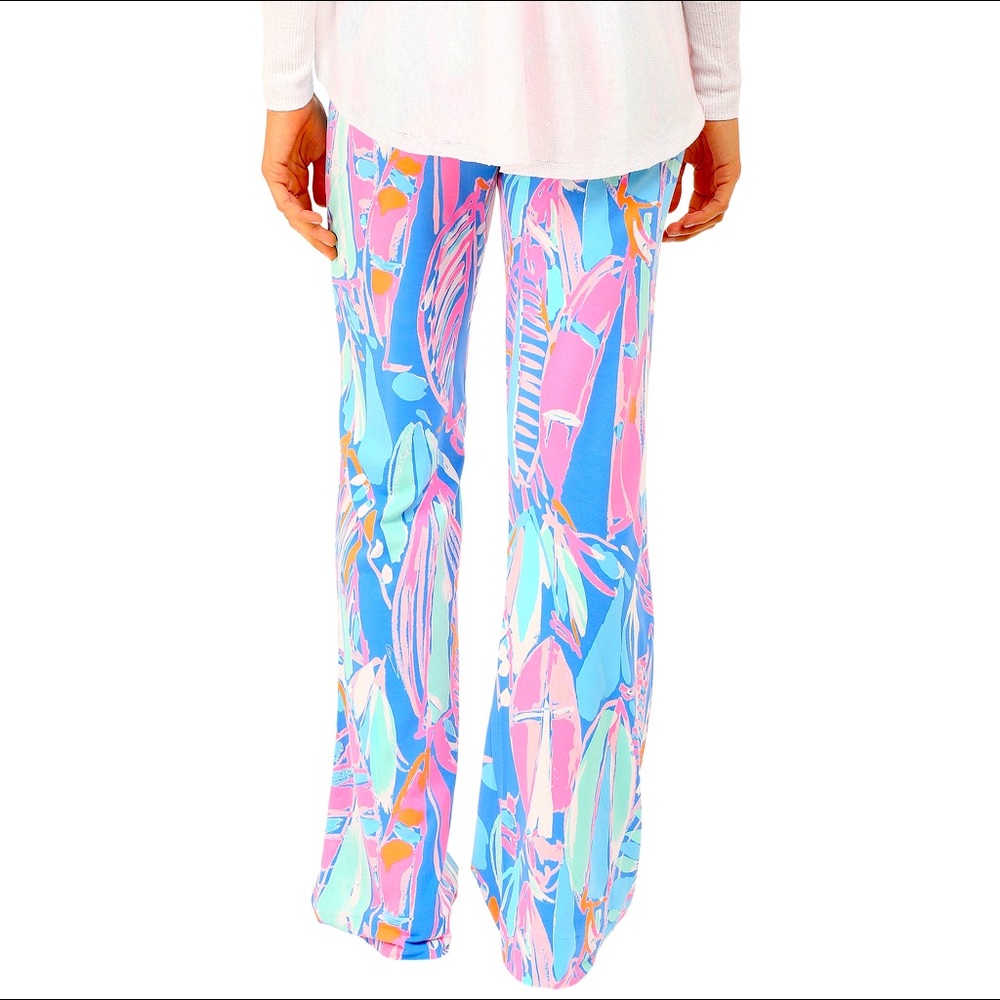 Lilly Pulitzer Georgia May Pallazo Pant XXS NWT Bay Blue